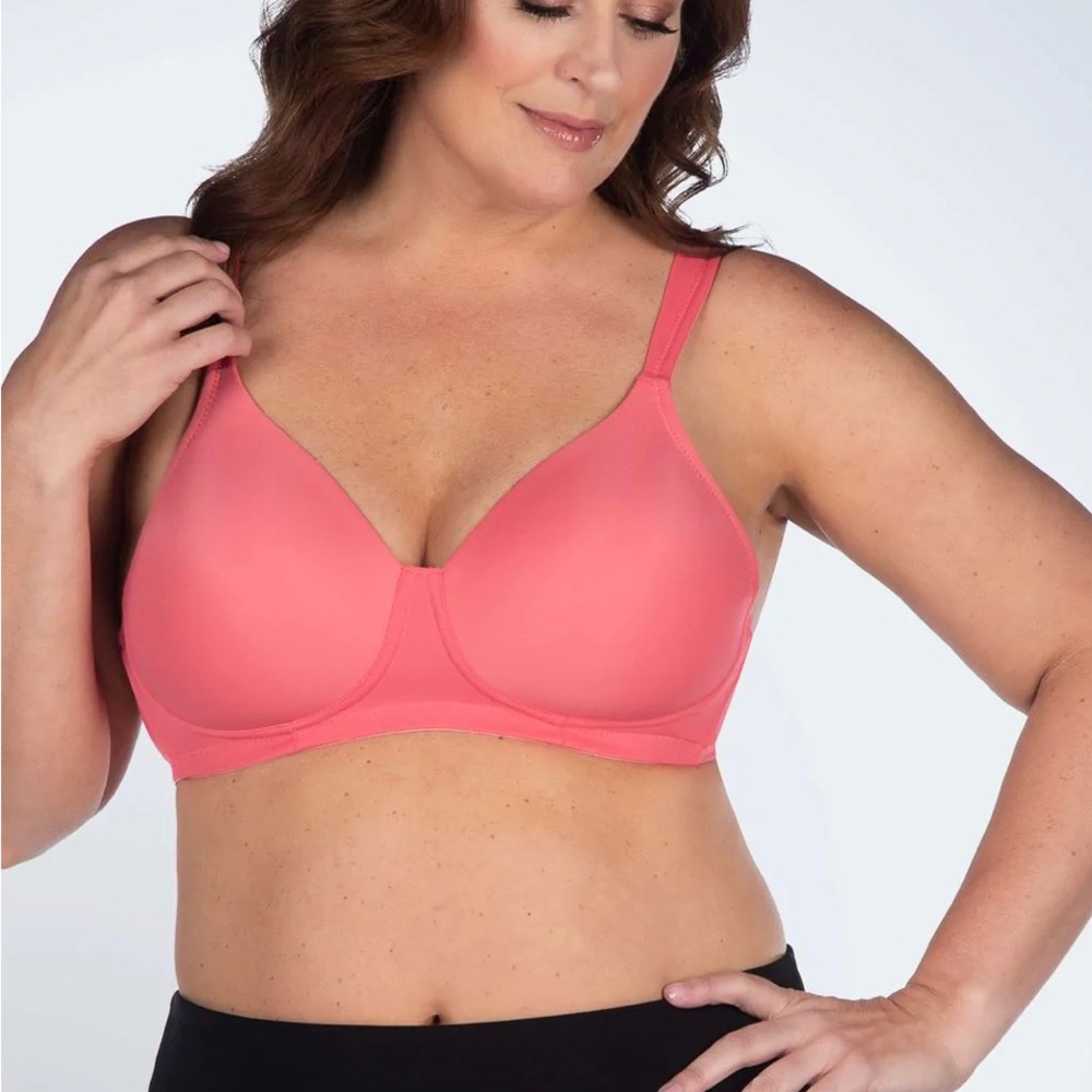 NEW! Leading Lady underwire bra pink/coral size 50D